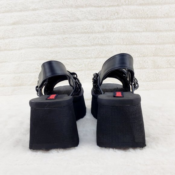 Funn 12 Goth Platform Slingback Sandals Demonia - Picture 6 of 8